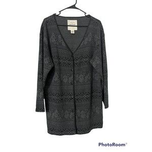 Victoria's Secret Women Black Cardigan‎ Country  Medium Vintage Y2K Boho